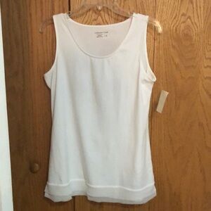 🆕 Coldwater Creek White sleeveless Size Medium tank